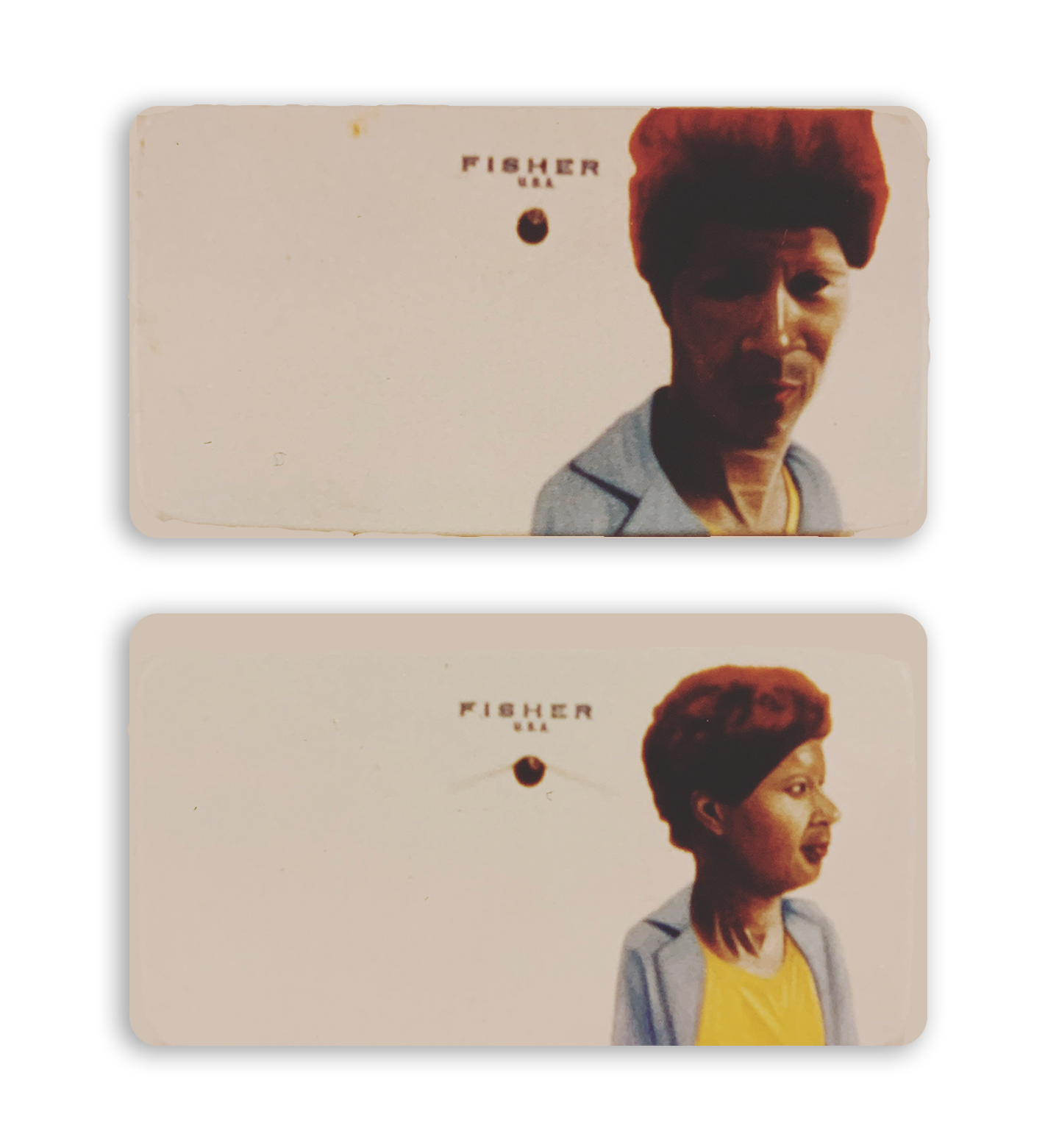 Porcelain Fisher, oil painting on found porcelain by Geoff Holle.