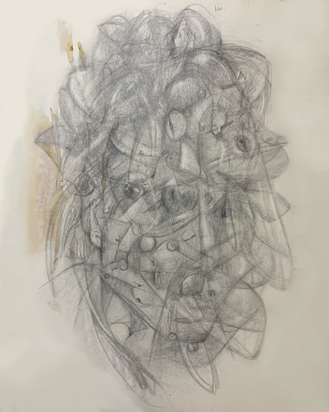 Overlay Study, pencil on paper by Geoff Holle.