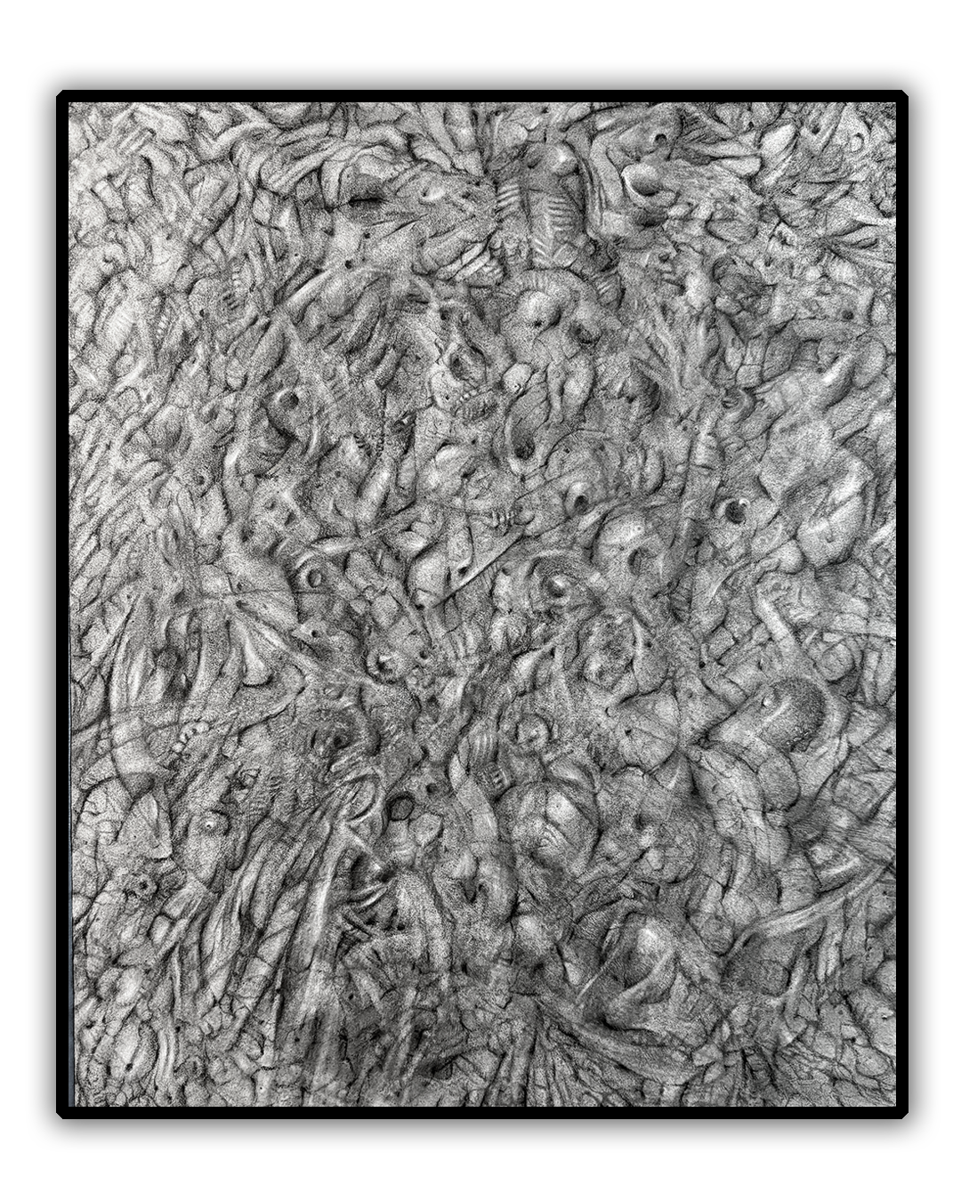 Overlay 17, graphite on paper drawing by Geoff Holle.