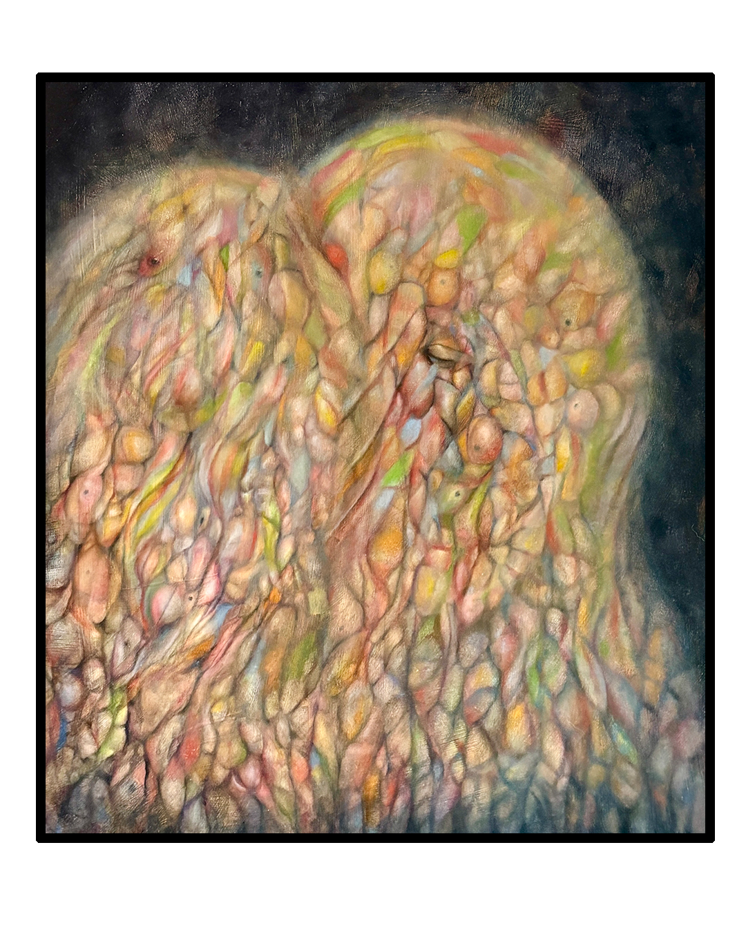 Overlay Monsanto A oil painting on panel by Geoff Holle